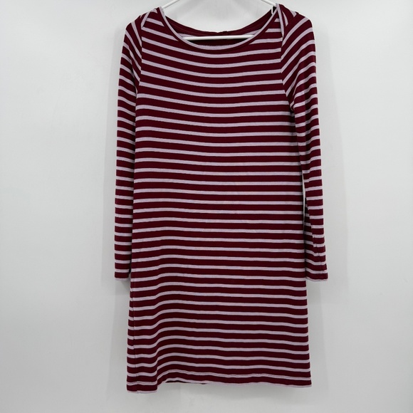 Lou Grey Dress Women XS Red Striped Long Sleeve Terry Super Soft Comfy Stretch - Picture 3 of 11